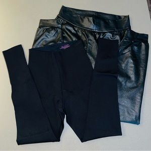 Commando Bundle - Faux Leather Joggers S, Neoprene Leggings M